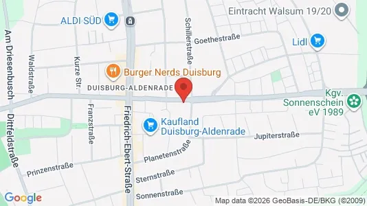 Apartments for rent i Duisburg - kort over placeringen