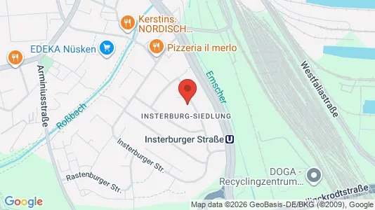 Apartments for rent i Dortmund - kort over placeringen