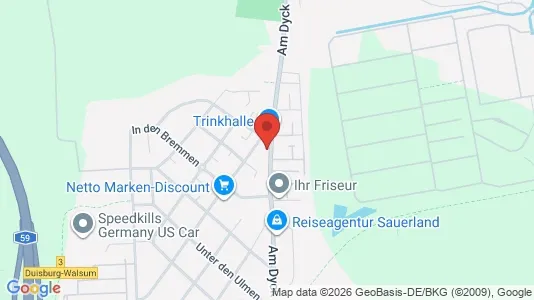 Apartments for rent i Duisburg - kort over placeringen