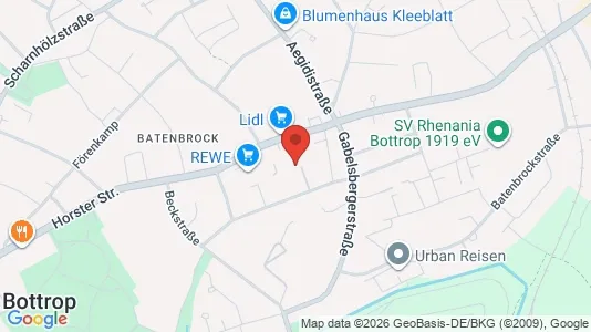 Apartments for rent i Bottrop - kort over placeringen