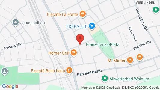 Apartments for rent i Duisburg - kort over placeringen