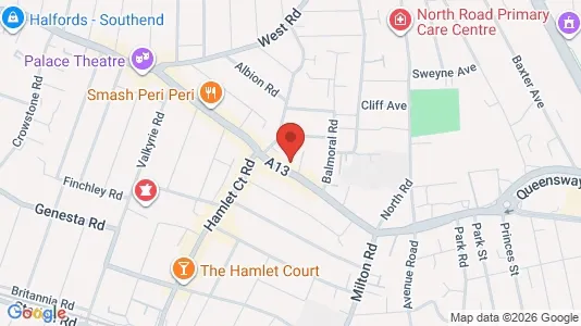 Apartments for rent i Westcliff-on-Sea - Essex - kort over placeringen