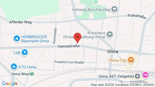 Apartments for rent i Unna - kort over placeringen