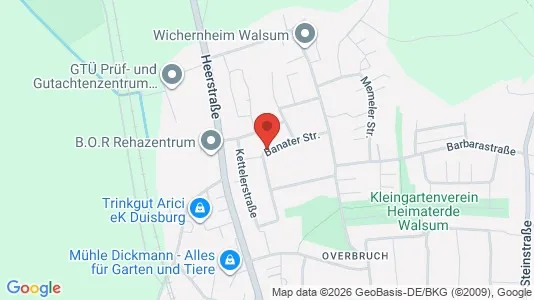 Apartments for rent i Duisburg - kort over placeringen