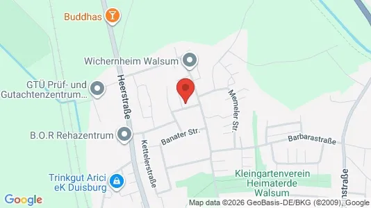 Apartments for rent i Duisburg - kort over placeringen