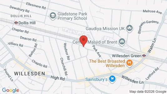 Rooms for rent i London NW2 - kort over placeringen