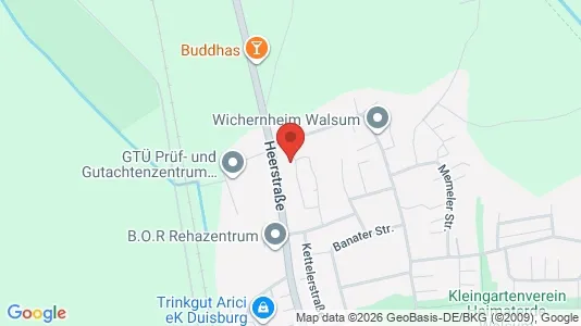 Apartments for rent i Duisburg - kort over placeringen