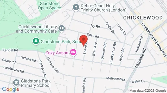Apartments for rent i London NW2 - kort over placeringen