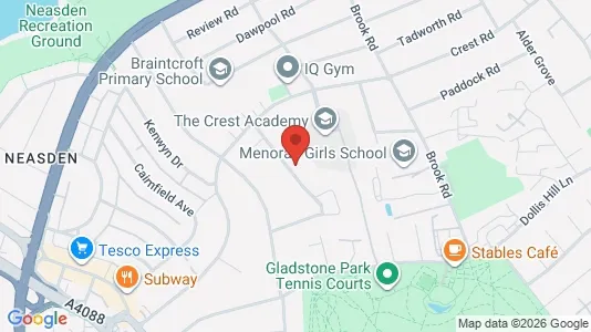 Apartments for rent i London NW2 - kort over placeringen