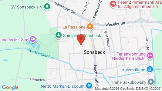 Apartments for rent i Wesel - kort over placeringen