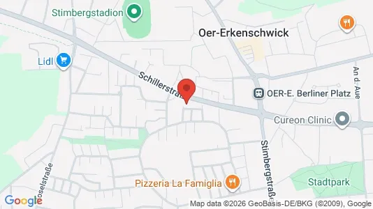 Apartments for rent i Recklinghausen - kort over placeringen