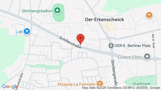Apartments for rent i Recklinghausen - kort over placeringen