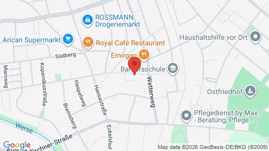 Apartments for rent i Warendorf - kort over placeringen