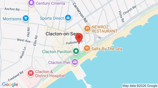 Apartments for rent i Clacton-on-Sea - Essex - kort over placeringen
