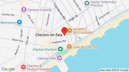 Apartments for rent i Clacton-on-Sea - Essex - kort over placeringen