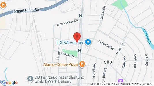 Apartments for rent i Dessau-Roßlau - kort over placeringen