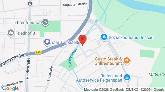 Apartments for rent i Dessau-Roßlau - kort over placeringen