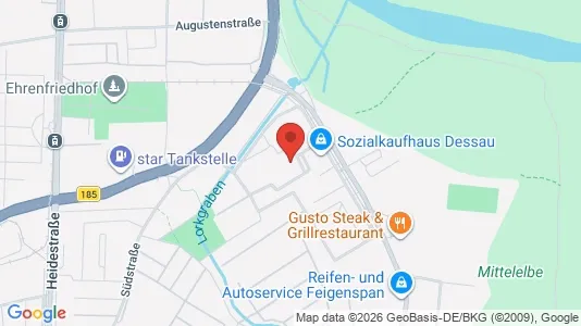 Apartments for rent i Dessau-Roßlau - kort over placeringen