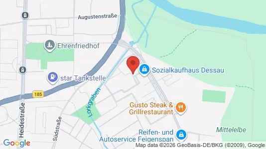 Apartments for rent i Dessau-Roßlau - kort over placeringen