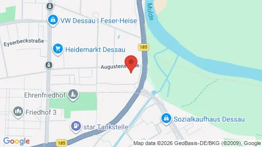 Apartments for rent i Dessau-Roßlau - kort over placeringen