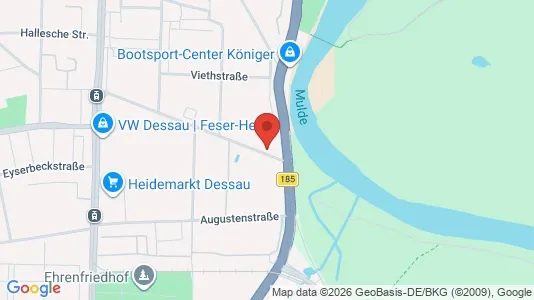 Apartments for rent i Dessau-Roßlau - kort over placeringen