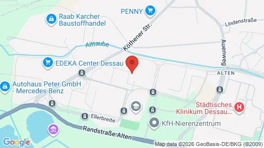 Apartments for rent i Dessau-Roßlau - kort over placeringen