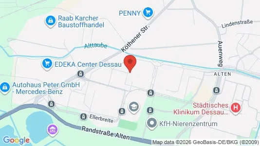 Apartments for rent i Dessau-Roßlau - kort over placeringen