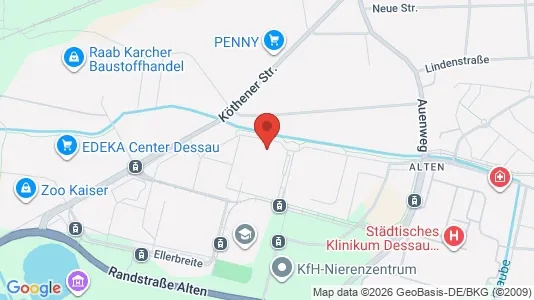 Apartments for rent i Dessau-Roßlau - kort over placeringen