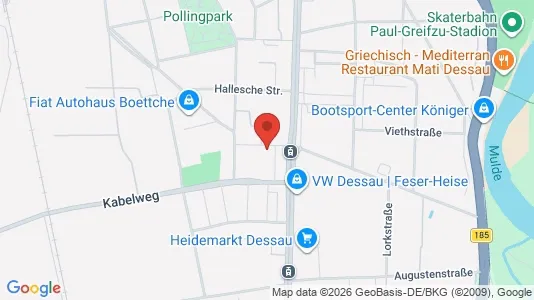 Apartments for rent i Dessau-Roßlau - kort over placeringen