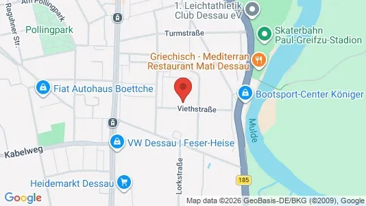 Apartments for rent i Dessau-Roßlau - kort over placeringen