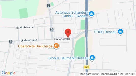 Apartments for rent i Dessau-Roßlau - kort over placeringen