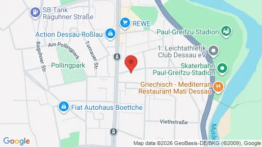 Apartments for rent i Dessau-Roßlau - kort over placeringen