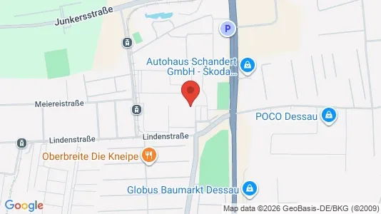 Apartments for rent i Dessau-Roßlau - kort over placeringen