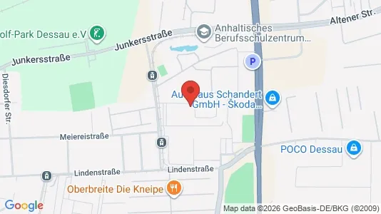 Apartments for rent i Dessau-Roßlau - kort over placeringen