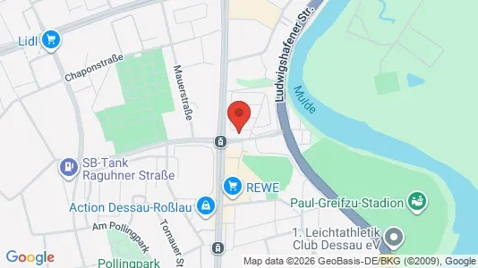 Apartments for rent i Dessau-Roßlau - kort over placeringen
