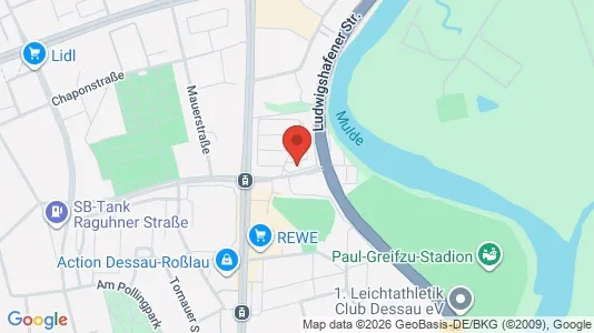 Apartments for rent i Dessau-Roßlau - kort over placeringen