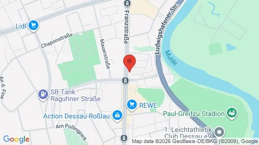 Apartments for rent i Dessau-Roßlau - kort over placeringen