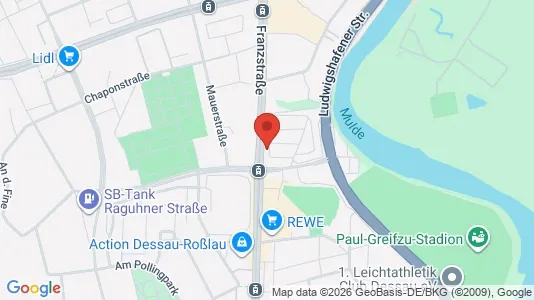 Apartments for rent i Dessau-Roßlau - kort over placeringen