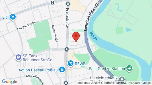 Apartments for rent i Dessau-Roßlau - kort over placeringen