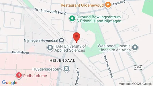 Rooms for rent i Nijmegen - kort over placeringen