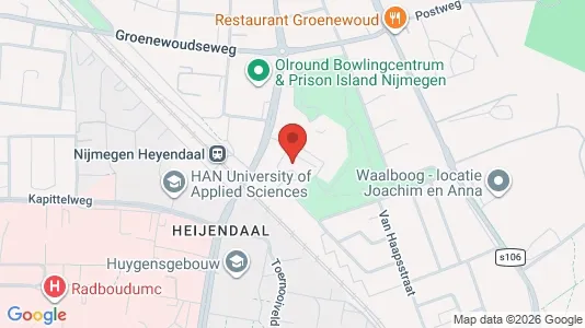 Rooms for rent i Nijmegen - kort over placeringen