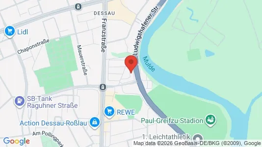 Apartments for rent i Dessau-Roßlau - kort over placeringen