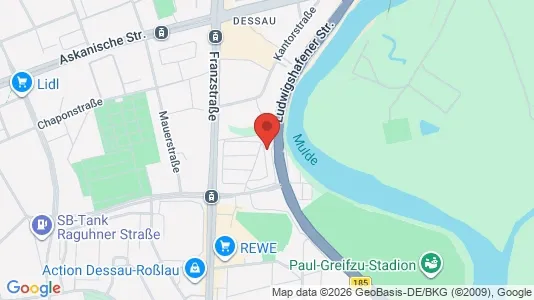 Apartments for rent i Dessau-Roßlau - kort over placeringen
