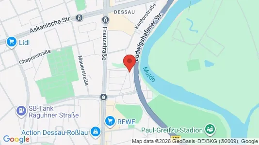 Apartments for rent i Dessau-Roßlau - kort over placeringen