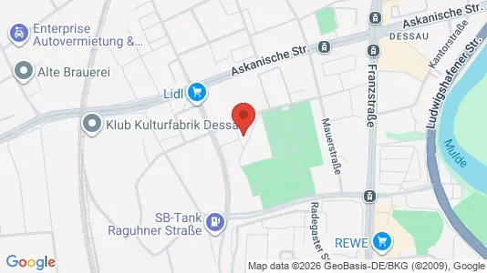 Apartments for rent i Dessau-Roßlau - kort over placeringen