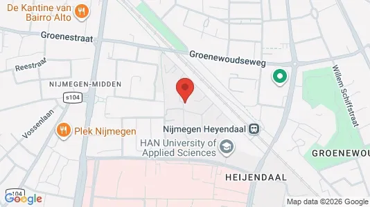 Apartments for rent i Nijmegen - kort over placeringen
