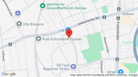 Apartments for rent i Dessau-Roßlau - kort over placeringen