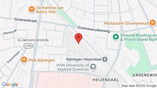 Apartments for rent i Nijmegen - kort over placeringen