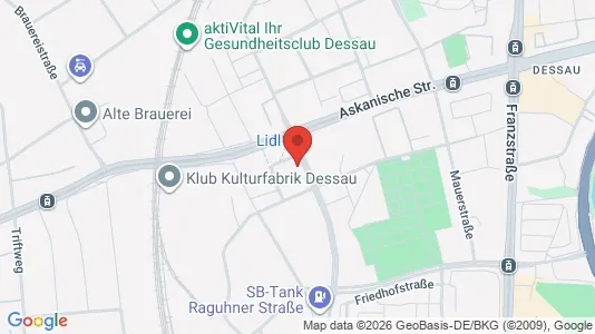 Apartments for rent i Dessau-Roßlau - kort over placeringen