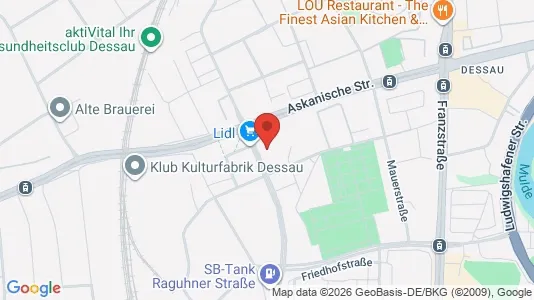 Apartments for rent i Dessau-Roßlau - kort over placeringen